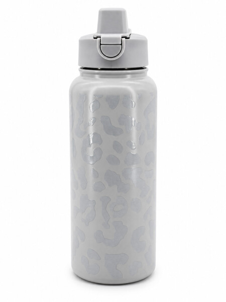 BOTELLA ANIMAL PRINT 900ML GRIS CLARO