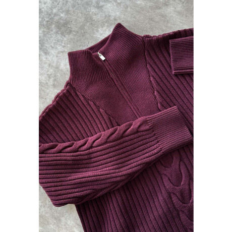 Sweater Zip Bordeaux