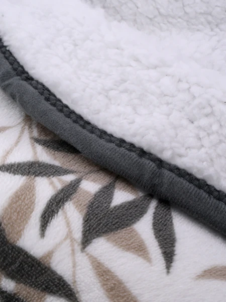 MANTA SHERPA PRINT 2 PLAZAS GRIS