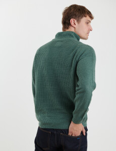 470587 SWEATER PUNTO MEDIO CIERRE HARRY Verde