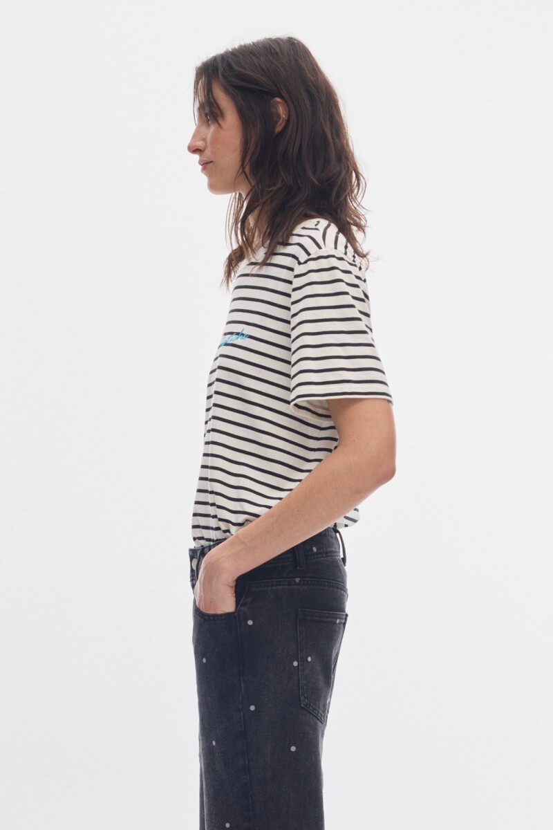 T-shirt Atenas Stripes Offwhite