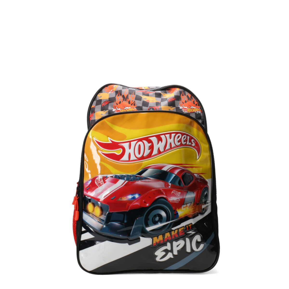 Mochila Hot Wheels 17" - Gris - Negro - Rojo 