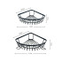 Estante Organizador Esquinero Set X2 Accesorio Baño Ducha Adhesivo Imback Color Negro Estante Organizador Esquinero Set X2 Accesorio Baño Ducha Adhesivo Imback Color Negro