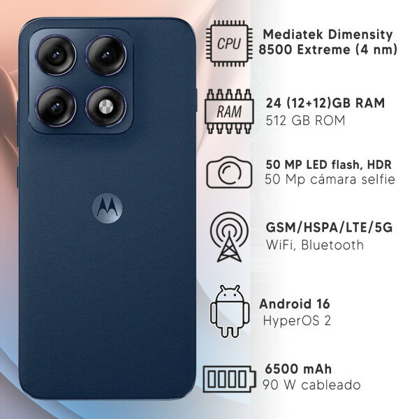 Motorola Edge 70 Pro 24(12+12)gb 512gb 5g + Regalo AZUL