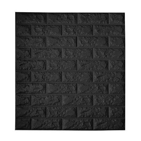 Revestimiento 3D Placas Autoadhesivas 70x77cm Pvc 8mm Negro