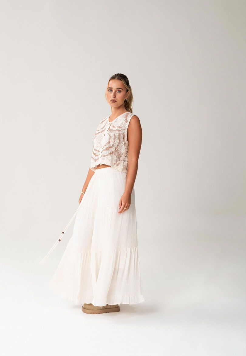 Pollera Cuarzo Crema