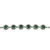 Pulsera circulo-Plata 925-Piedra zirconia blanca y verde-PU3014 conpiedra