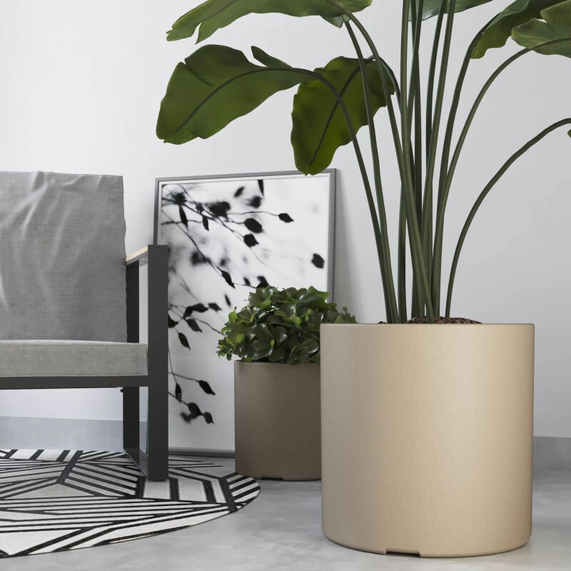 Macetero Cilindro 40 Beige Alto 40cm x 40cm diametro, 50 lts Macetero Cilindro 40 Beige Alto 40cm x 40cm diametro, 50 lts