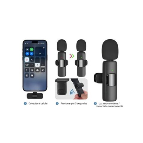 Micrófono Inalamb Solap x2 Tipo C iPhone K8 Micrófono Inalamb Solap X2 Tipo C Iphone K8