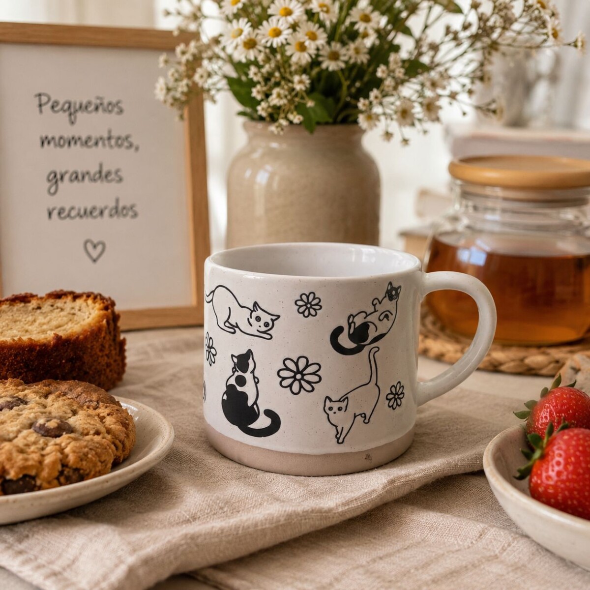 Mug de Ceramica 360Ml - Por Unidad - Gatos 