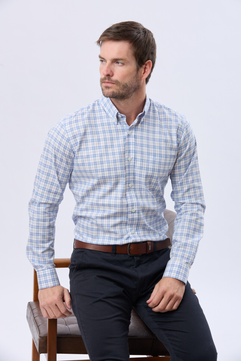 CAMISA CUADROS - Azul 