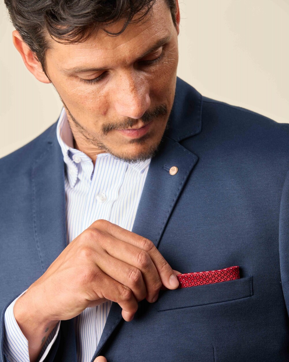 Pañuelo Bolsillo Rojo Espiga