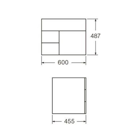 MOBILIARIO BAÑO MUEBLE DE COLGAR CADRIA MADERA MARRON 60X46 000