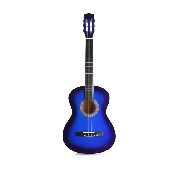 Guitarra Criolla Clasica Tamaño 4/4 39 Para diestros Con Estuche Funda Y Puas Imback Color Azul Guitarra Criolla Clasica Tamaño 4/4 39 Para diestros Con Estuche Funda Y Puas Imback Color Azul