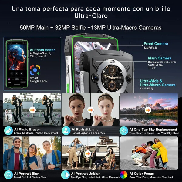 Blackview Bv8200 12gb Ram 256gb 4 G Robusto Trabajo 50m CEL BLACKVIEW BV8200 12/256 4G NEGRO DF