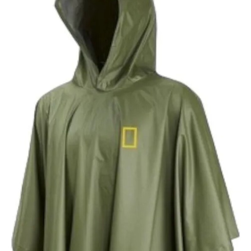 Poncho De Lluvia National Geographic Impermeable verde