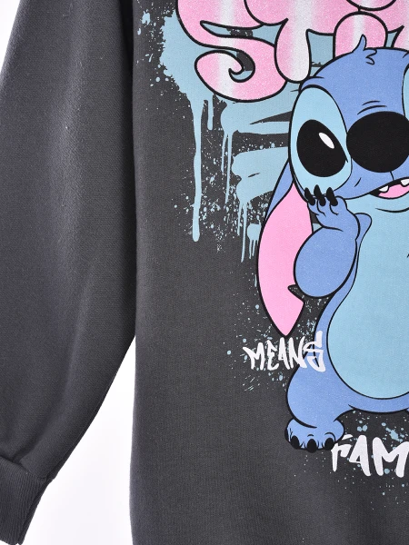 BUZO STITCH GRAFFITI GRIS