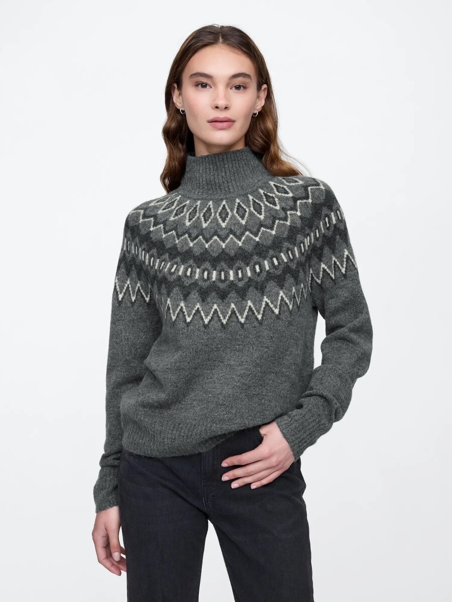Buzo Polera Fairisle - B25 Grey Heather 