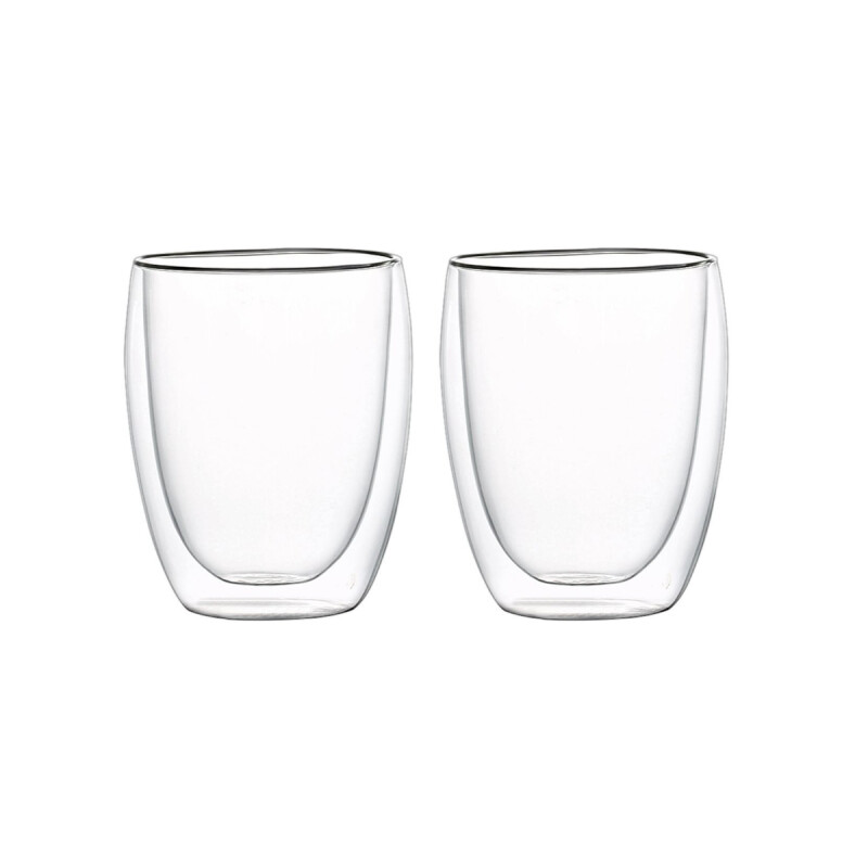 Set x2 Vasos doble pared 350ml borosilicato Varenna TRANSPARENTE