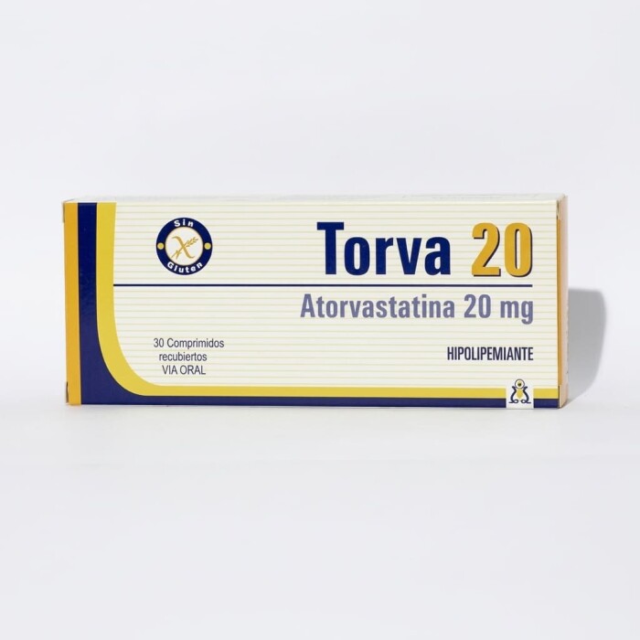 TORVA 20 MG. CJ X 30 COMPRIMIDOS única