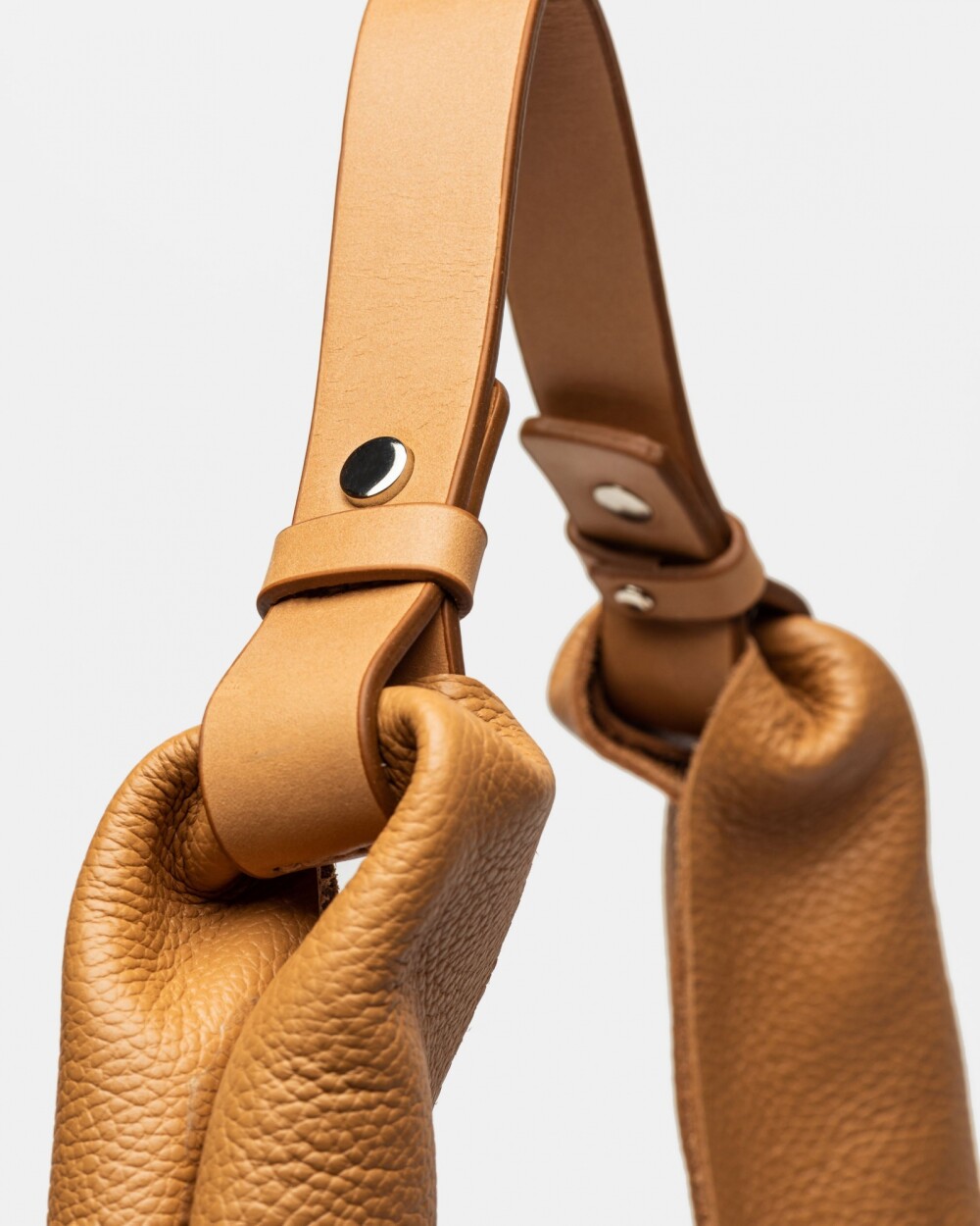 Cartera al hombro The Shopping en cuero graneado Cuoio