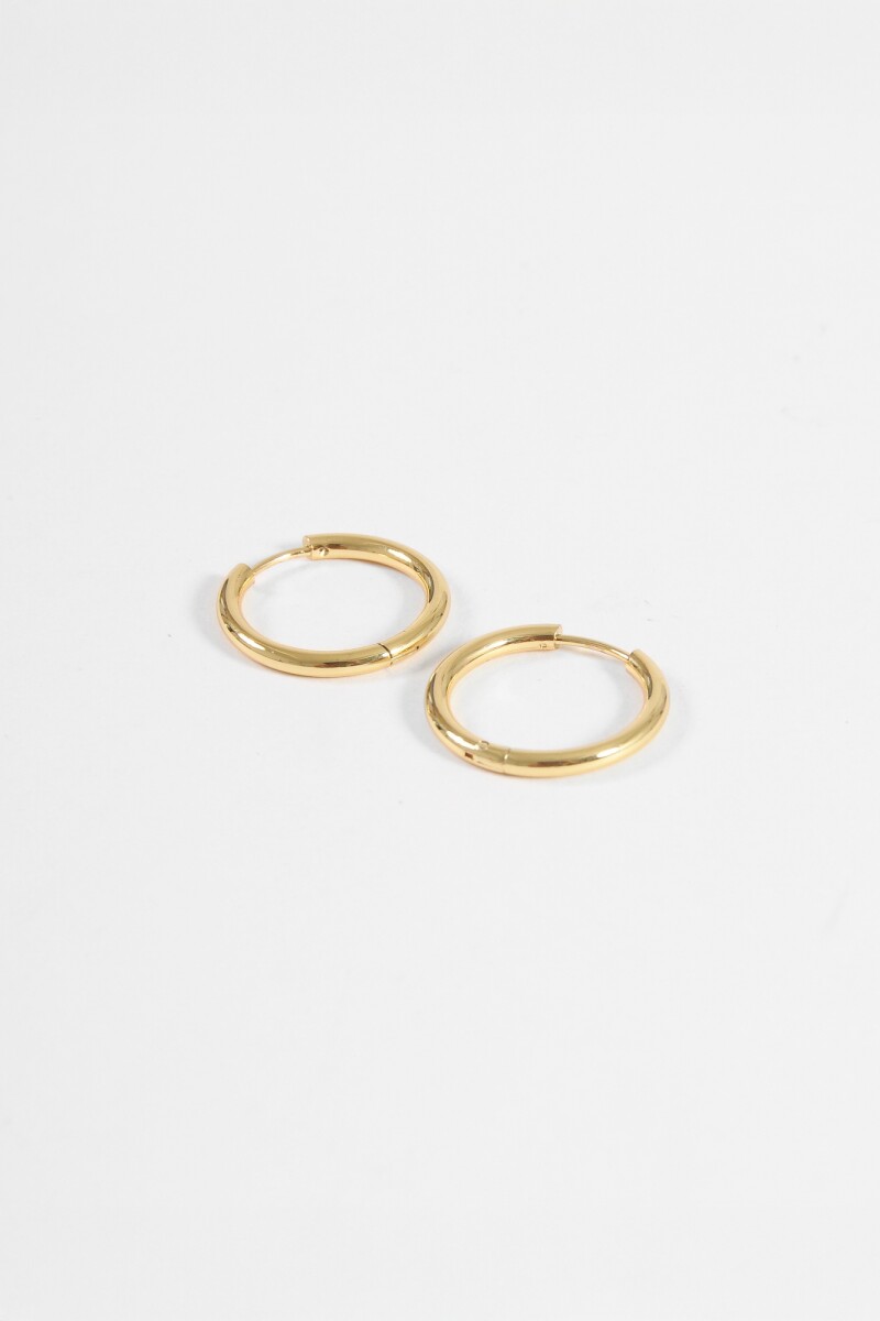 Aros acero medium dorado