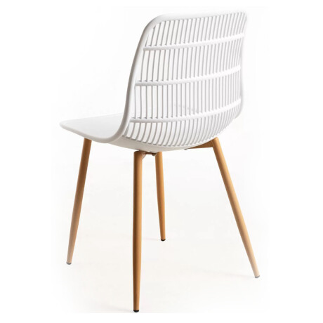Silla Eames Alaska Kit x2 Blanco · Patas de Metal con simil Madera