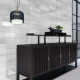 REVESTIMIENTO BLANCO DESTONIFICADO BRILLO 30X90Cm PARED BLANCO