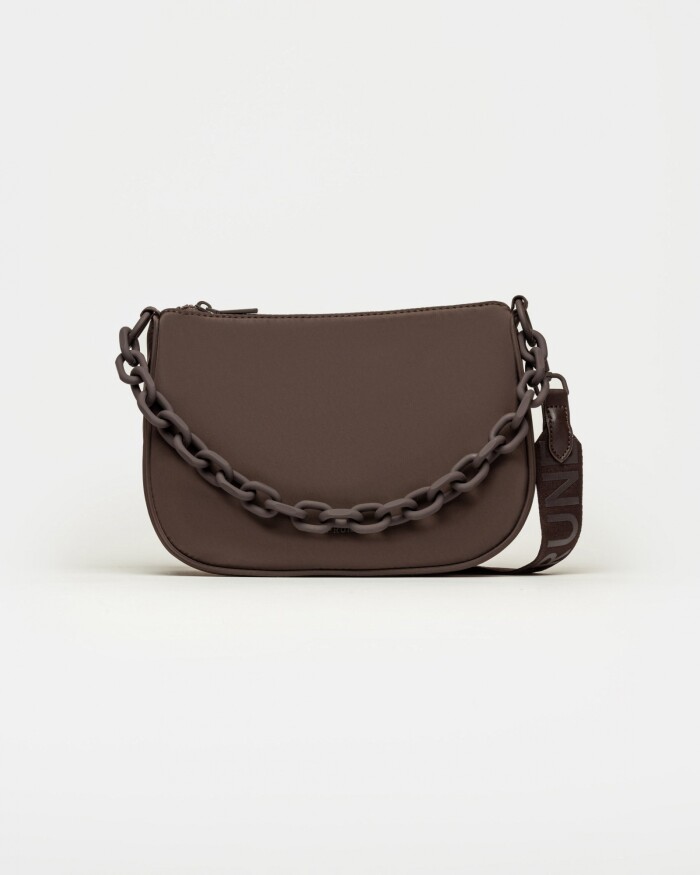 Cartera al Hombro Match en Nylon Marron