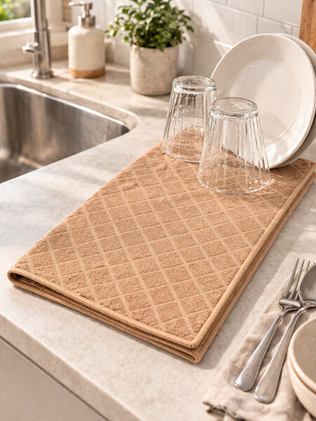 SECA PLATOS TEXTIL BEIGE