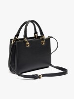 Bolso Tote Con Textura negro