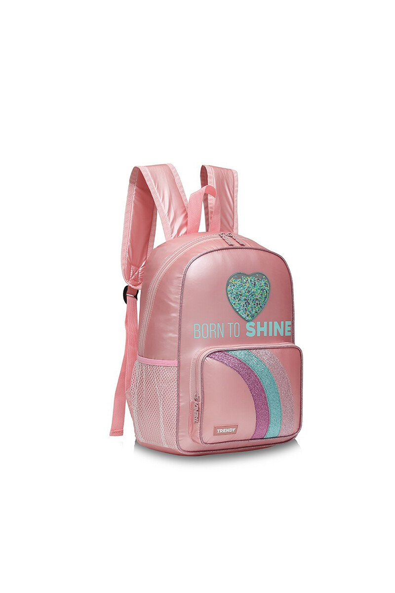 Mochila metalizada Rosa