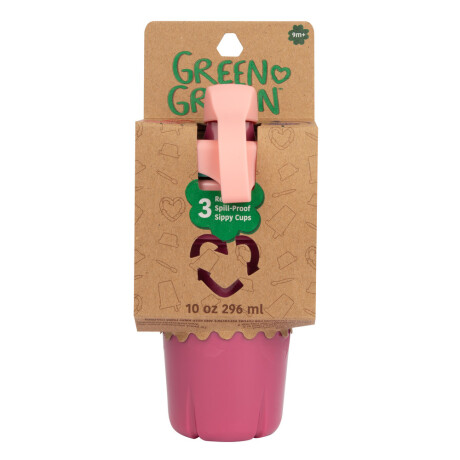 Pack x3 vasos c/ tapas 296ml rosa y lavanda