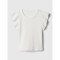 SS BRANNANS RIB FLUTTER TOP NEW OFF WHITE