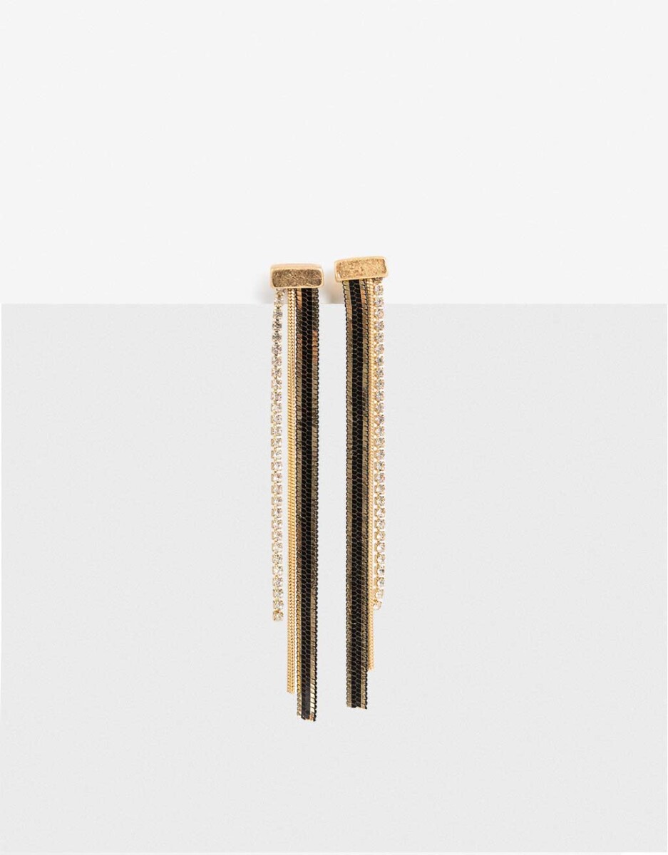 Aros Colgantes Largos Black 