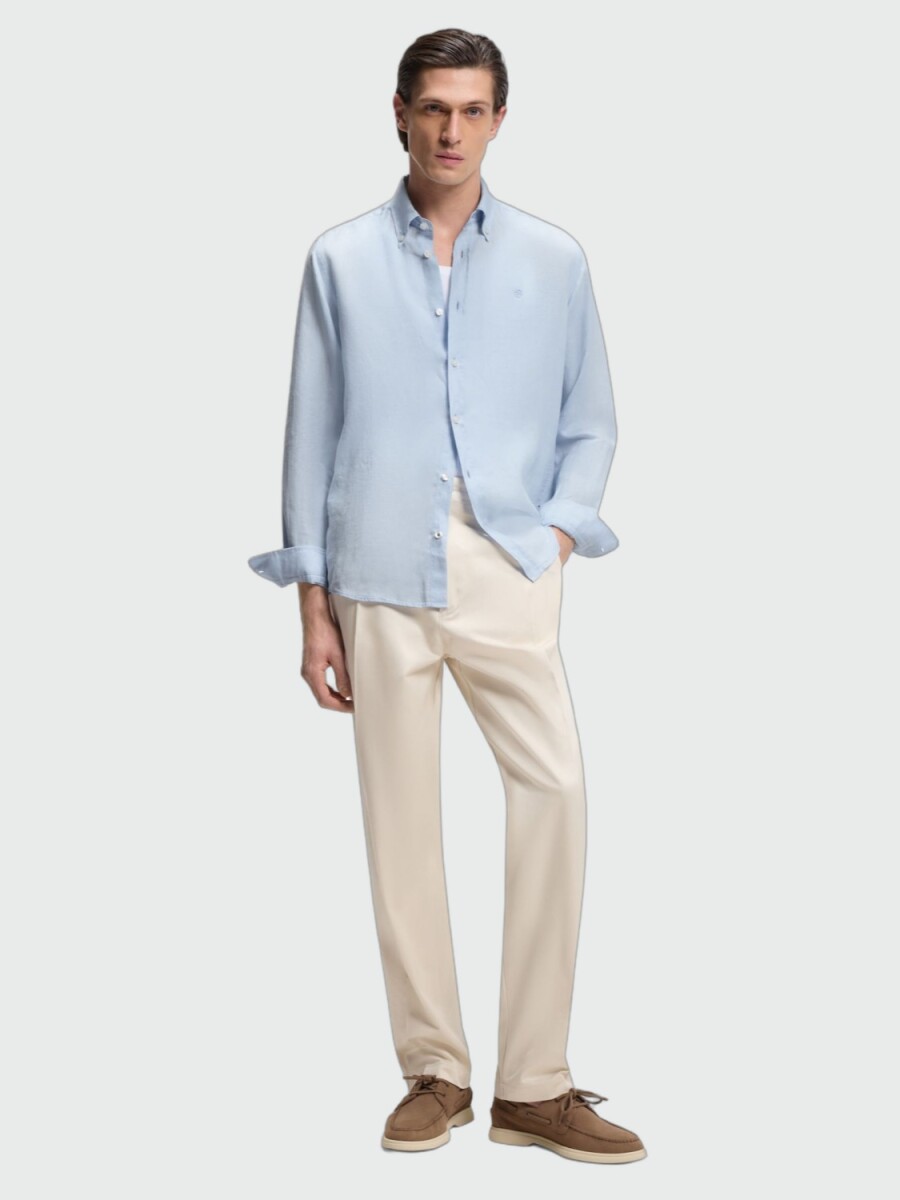 BOSS - Camisa Slim- Fit Lino 