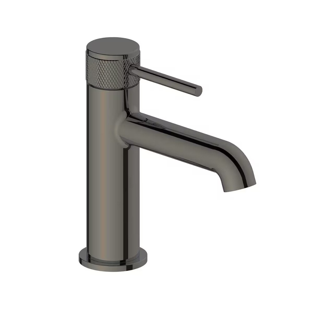 Grifería de lavatorio Monocomando bajo de mesada grafito volante labrado Grifería De Lavatorio Monocomando Bajo De Mesada Grafito Volante Labrado