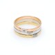 Anillo en oro 18k combinado (3 colores) con brillantes Anillo en oro 18k combinado (3 colores) con brillantes