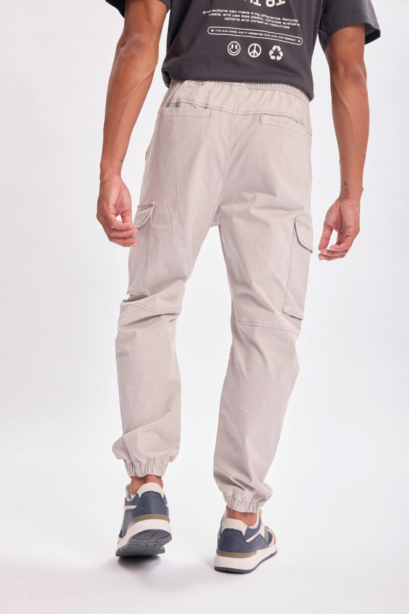 Pantalón cargo jogger Gris Claro