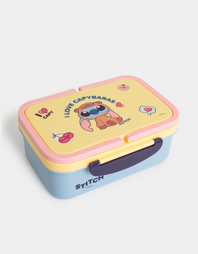 Artículos cocina Lunchera Plástica "stitch Capybara" - Combinacion Bicolor