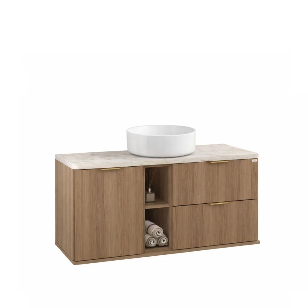 Mueble de baño suspendido Caroline 100 cm Catedral con bacha Mueble De Baño Suspendido Caroline 100 Cm Catedral Con Bacha