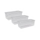 Set x3 Caja organizadora multiuso 4,5L TRANSPARENTE