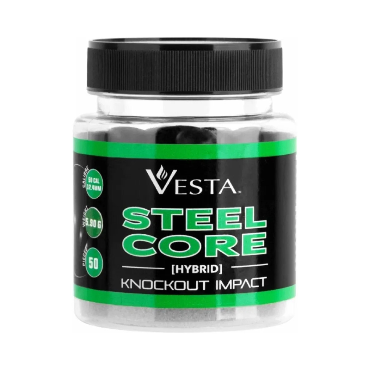 Balines De Acero Steel Core Calibre .50 Vesta 50 Unidades 