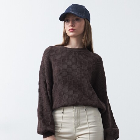 SWEATER CHESS Chocolate