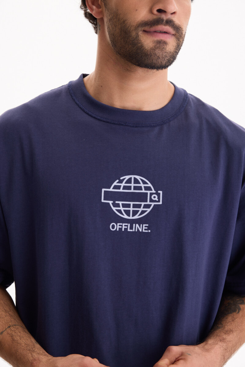 Remera Offline Azul
