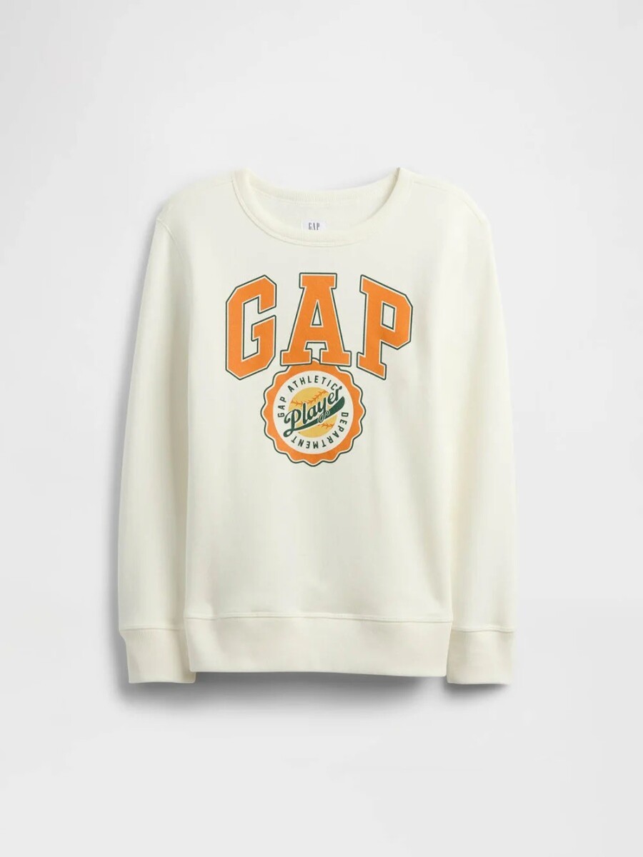Buzo Deportivo Logo Gap Niño - New Off White 
