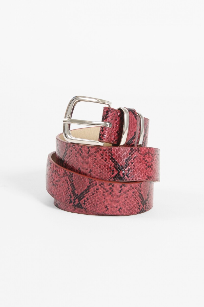 Cinturón snake bordo
