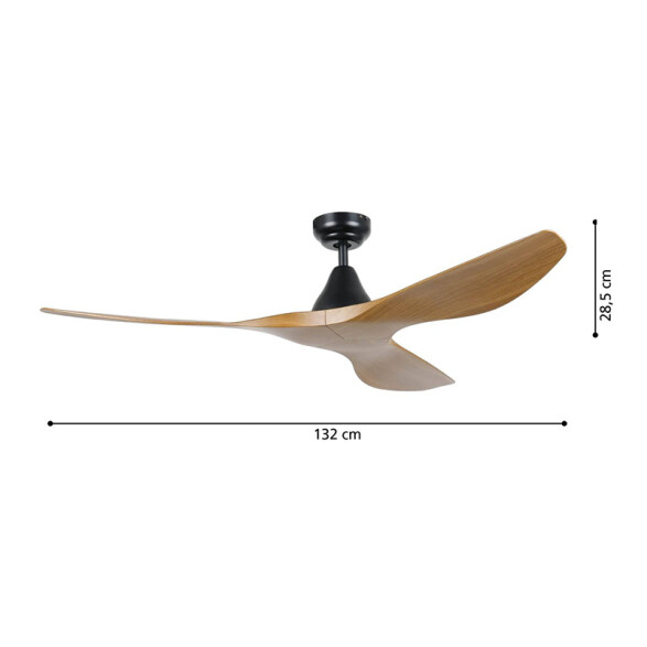 Ventilador de techo madera Ø1320mm con control EG0190