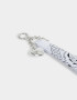 Llavero Metal Llavero Y Charm De Bandana Con Relicario - Blanco