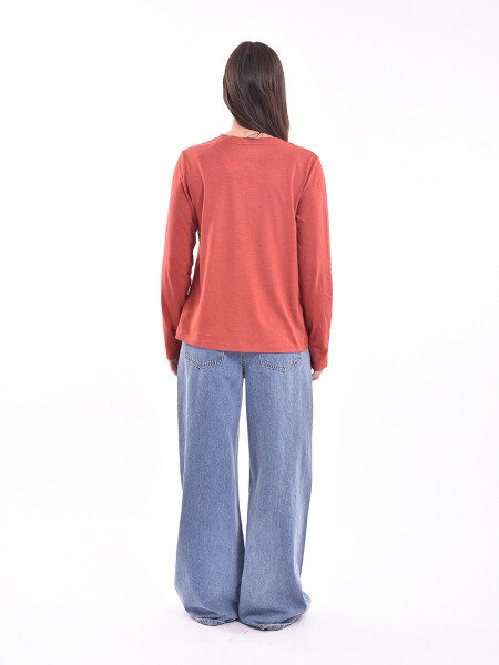REMERA BASICA POLONIO MIX ROJO